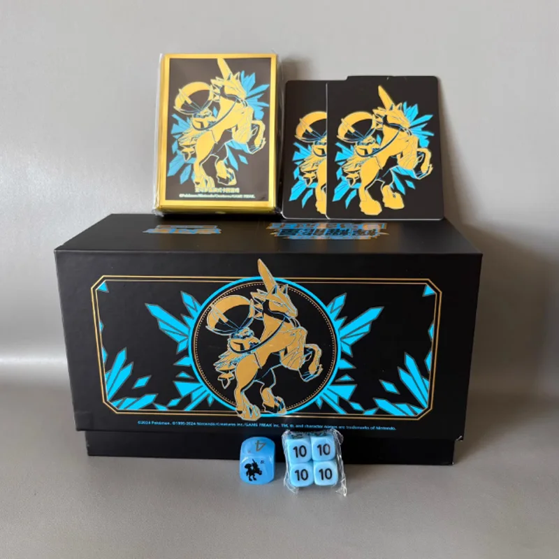 

Подарочная коробка Hot Pkm TCG Radiant Energy, тема Calyrex Ice Rider с рукавами для коробки колоды кубиков, набор упрощенных китайских коллекционеров