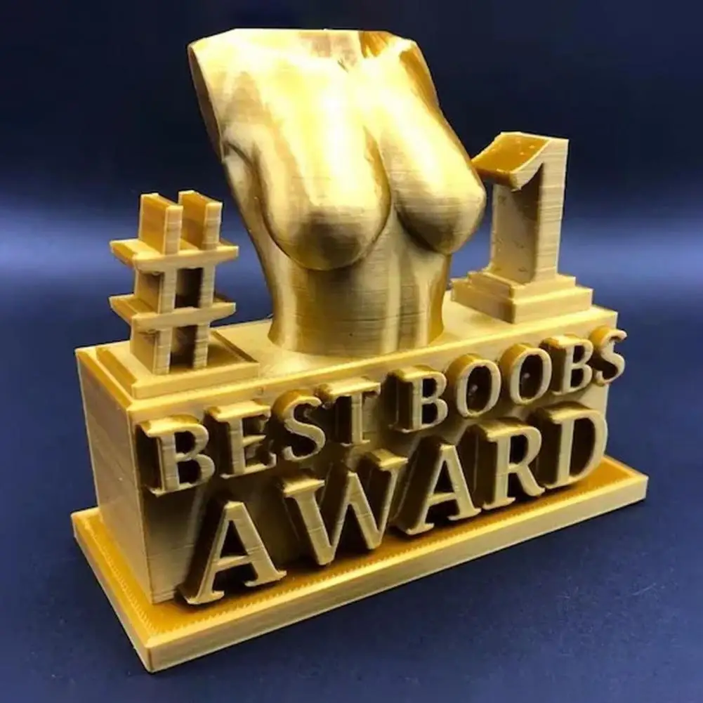 Desktop Statue Decoration Award Ornament Unique Hilarious Home Party Decor Golden Trophy Statue for Ass Boobs Awards for Office