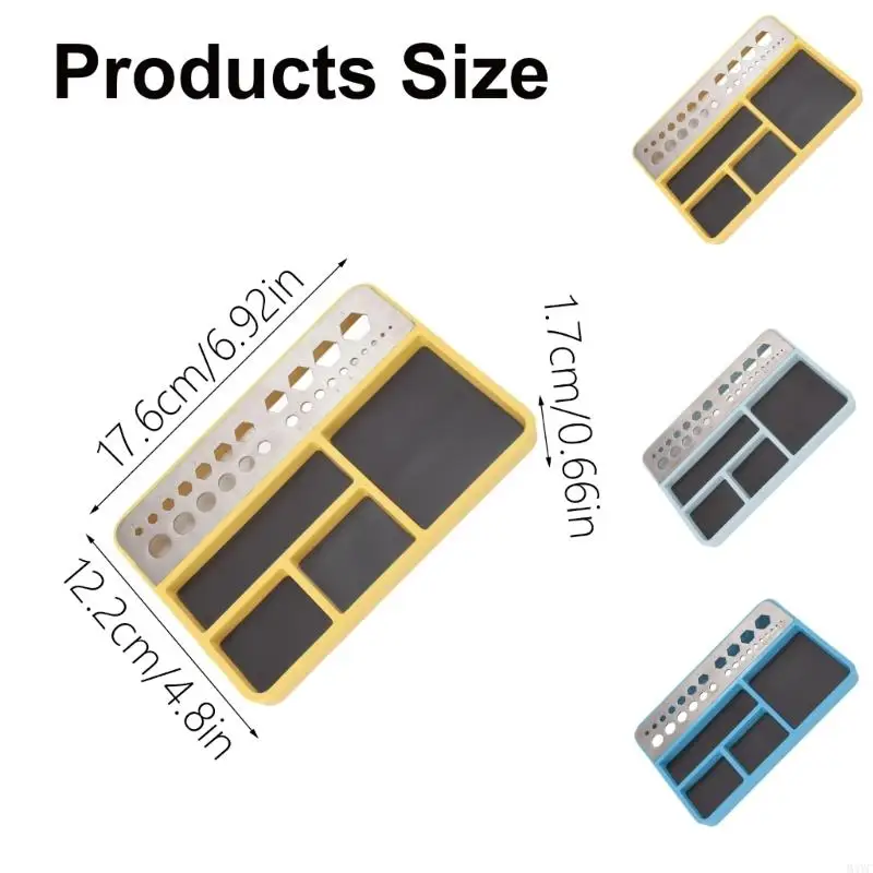 M4YC Screw Tray Portable Professional Repair Tool Tray with Round Holes Portable Size for Remote Car Airplanes