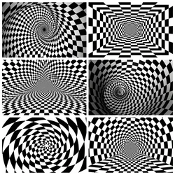 Black White Spiral Vortex Backdrop for Photography 3D Abstract Swirl Tunnel Illusion Adults Baby Birthday Photo Background Decor