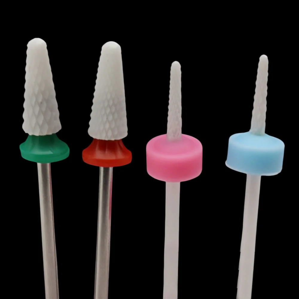 1/2Pcs Ceramic Nail Drill Bit 2.35mm Shank – Sharp E-File Bit for Gel Polish Removal, Cuticle Care & Manicure