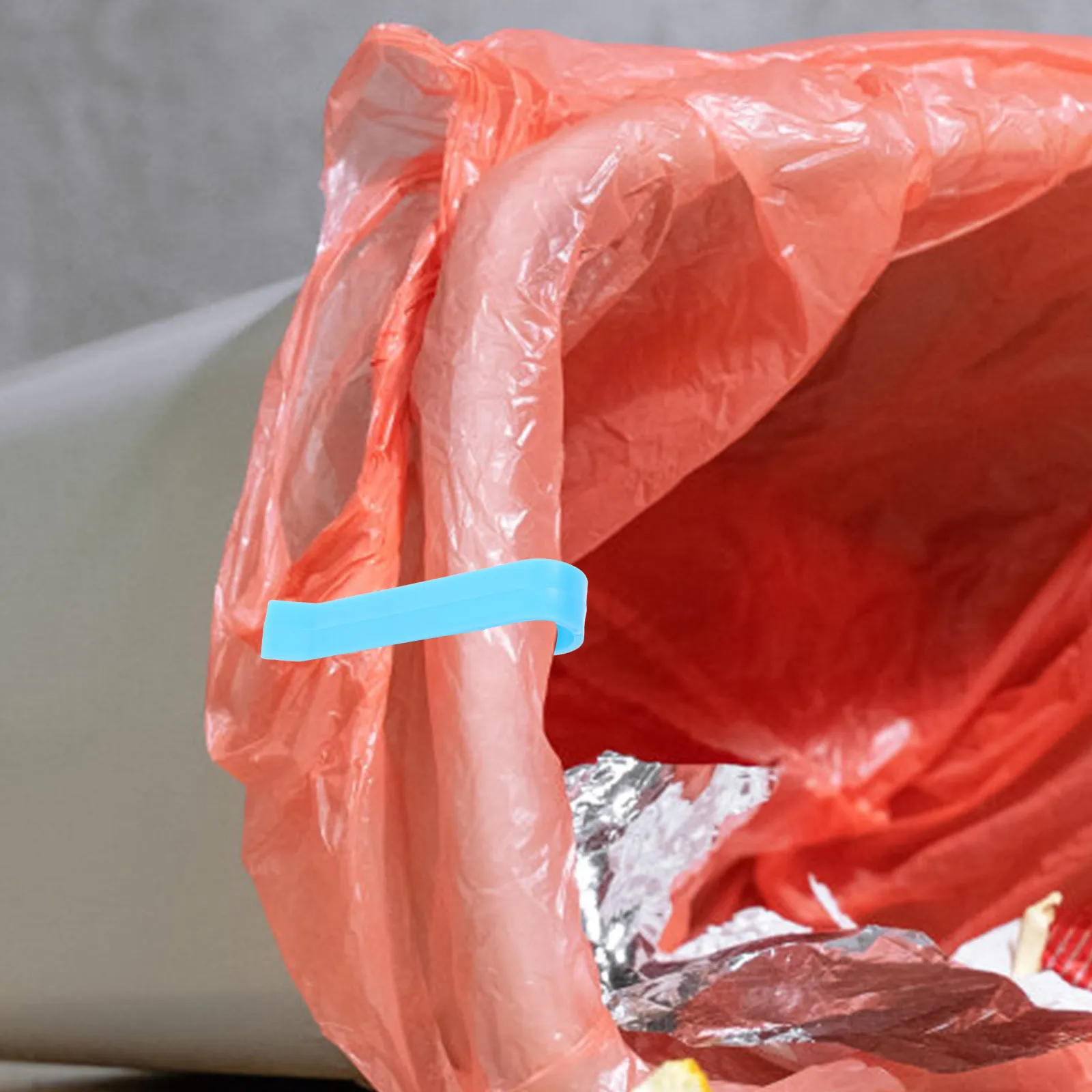 

100pcs Garbage Bag Clips Plastic Trash Bag Clamps For Kitchen Bathroom Waste Bin Garbage Can Fasteners Holder Clips