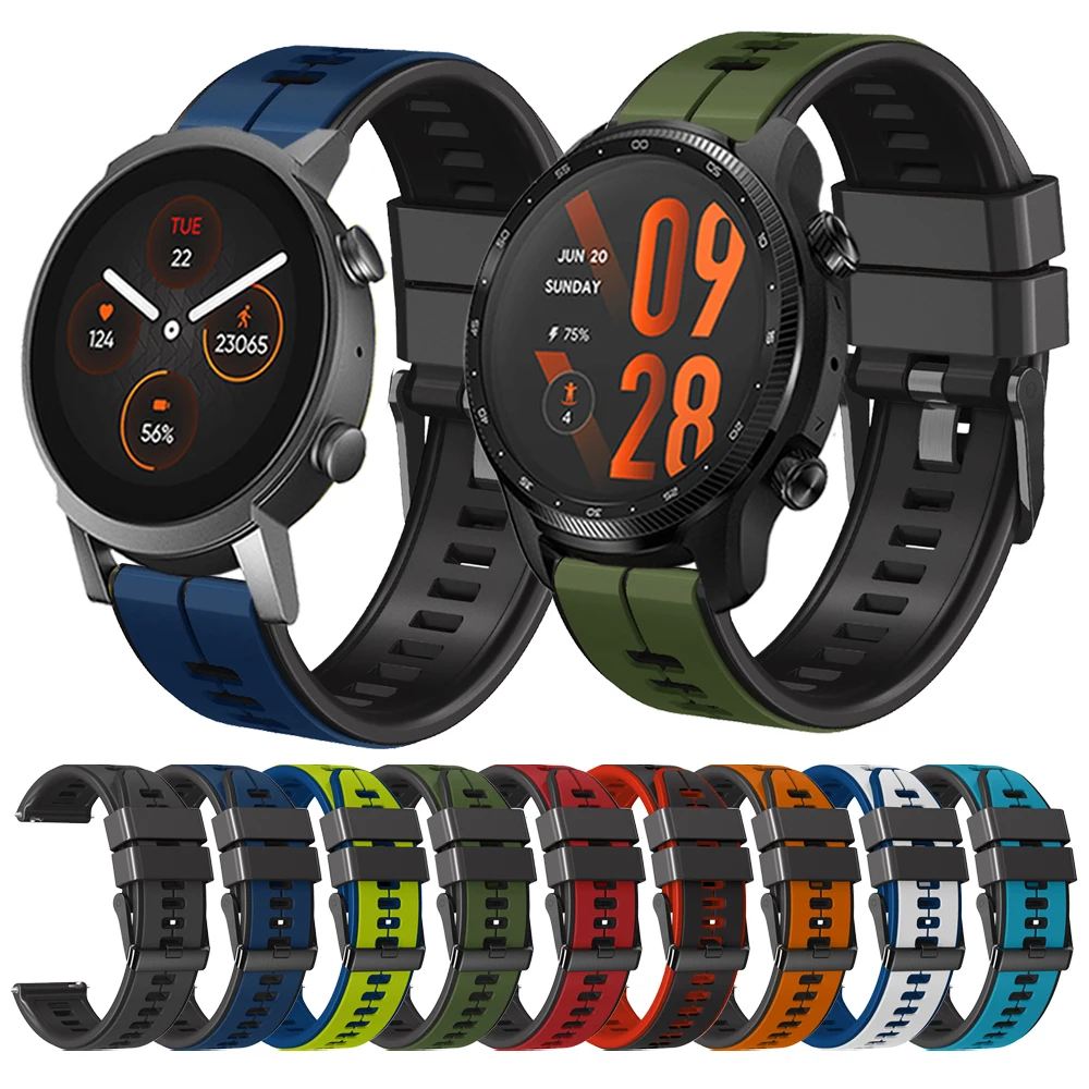 Ремешок силиконовый Easyfit для Ticwatch Pro 3 Ultra GPS / LTE/GTX, сменный Браслет для наручных часов TicWatch GTH 2 E3