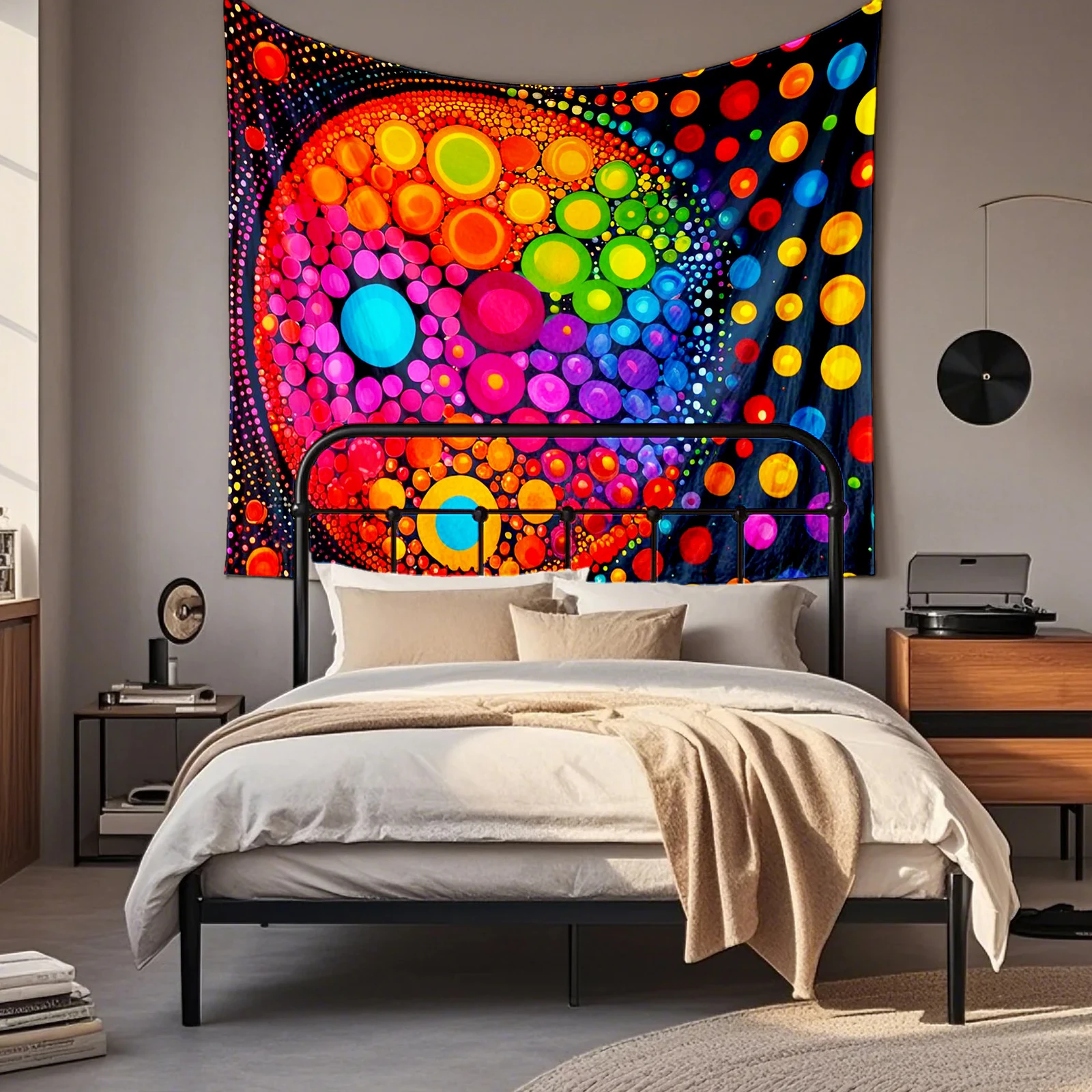 VIKAMA Desert & Cactus Tapestry Wall Hanging, Polyester Fabric Wall Art for Living Room Bedroom