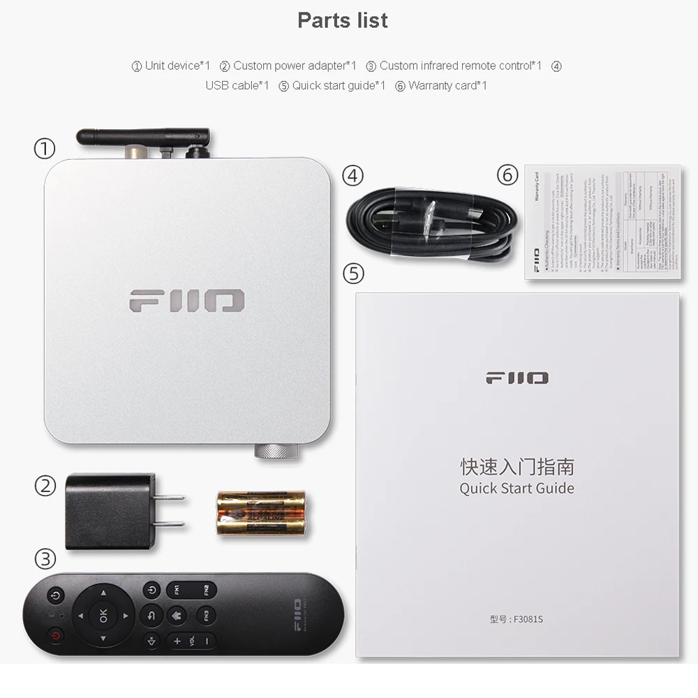 Receptor de Streamer de Áudio FiiO SR11 AirPlay, Stream Multiroom WiFi, Alta Resolução, Spotify, Amazon Music, Tidal e Mais, 2.4G, 5G