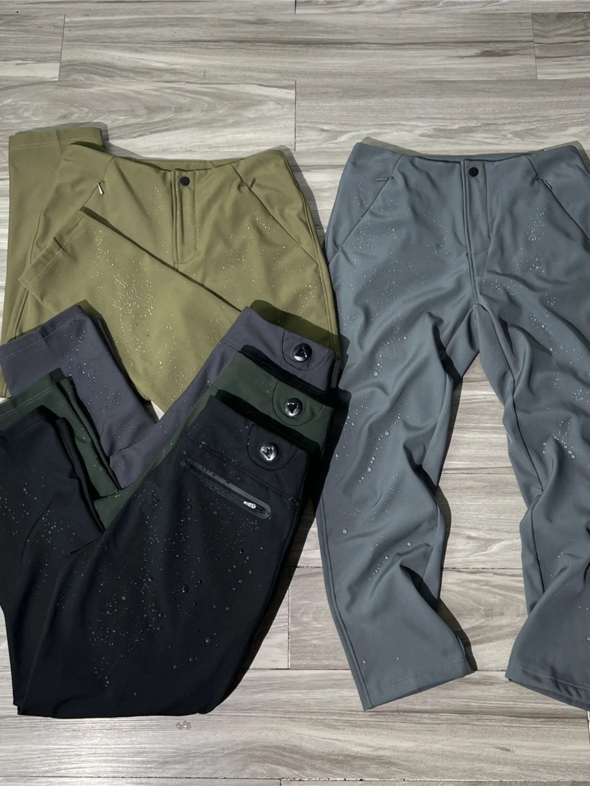 

Outdoor Men's Fce Lined Adjustable Waist Casual Pants Windproof Water Resistant Soft ell Straight Leg Faion Urban Sle