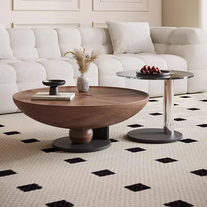 

Organizer Round Coffee Table Living Room Decoration Aesthetic Space Saving Side Table Simple Couchtisch Lounge Suite Furniture