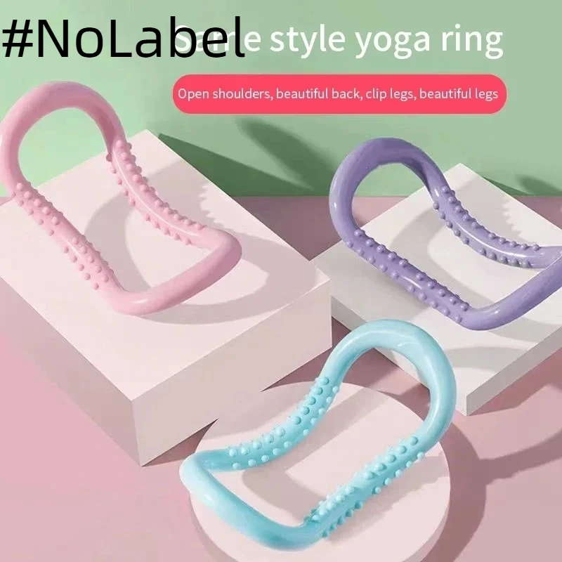 NoneLabelCollection 1PC Yoga Circle Pilates Stretch Ring Fitness Equipment Fascia Massage Exercise Resistance Support Tool