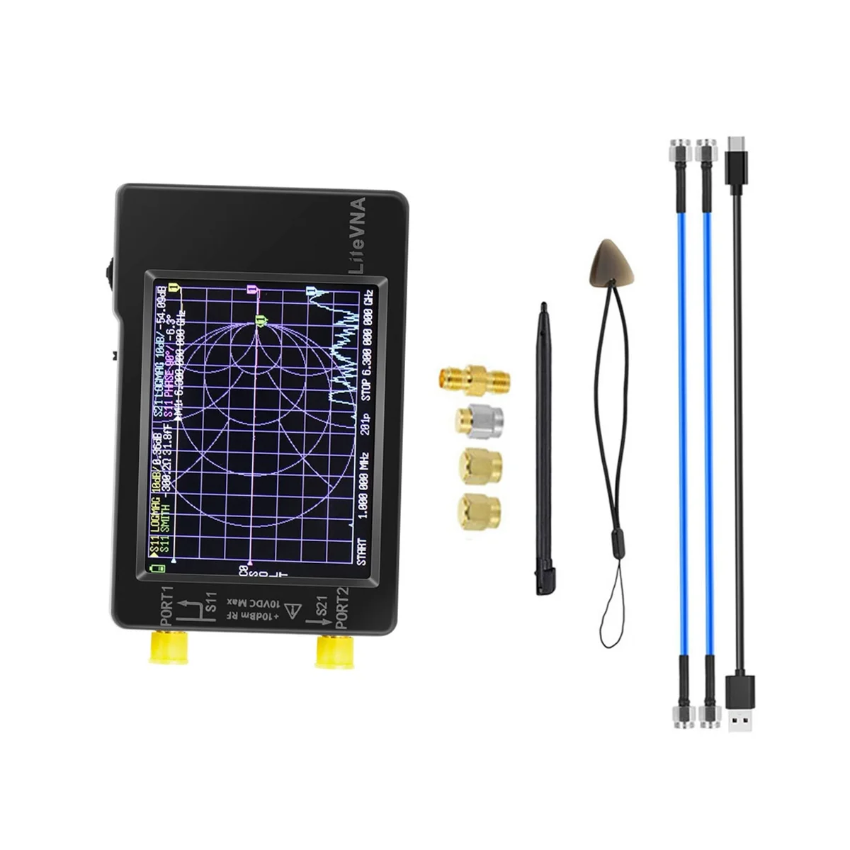 Imagem -03 - Nanovna Vector Network Analyzer Litevna 28 Screen Display 50khz63 Ghz Antena