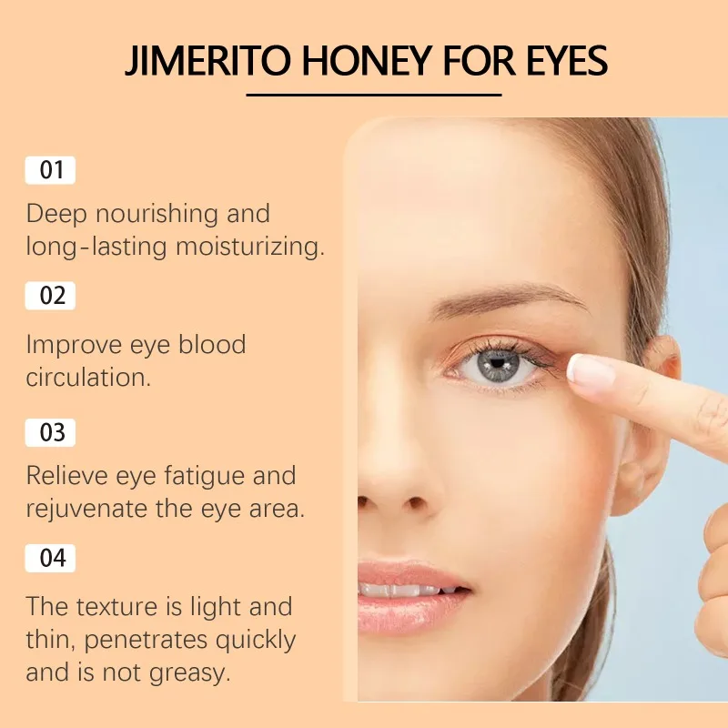 Honey Extract Eye Care Solution Moisturizing Smoothing Eyes Fatigue Relief Itchy Eyesight Restore Eyes Vision Dry Relieves Drops