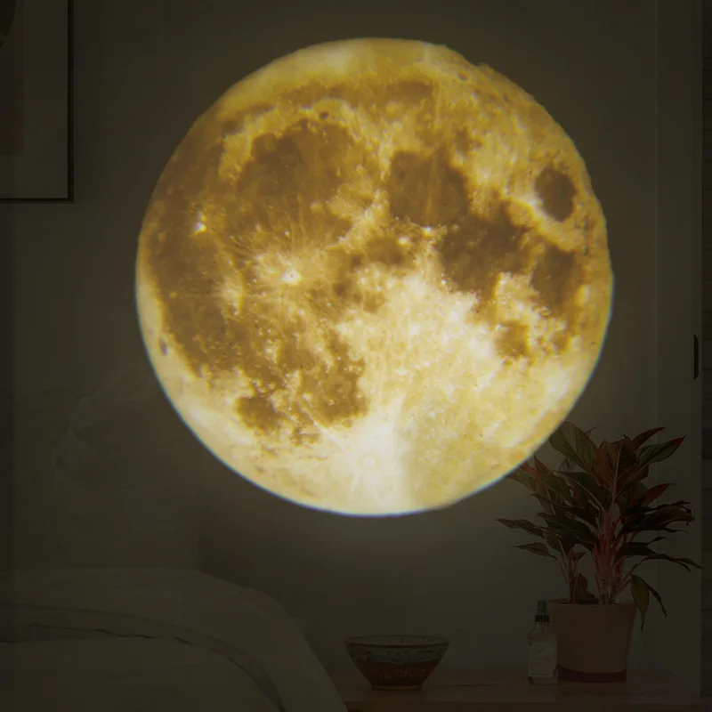 Portable Moon Projection Lamp Background Projector Photo Prop Birthday Party Decoration Wall Lights Bedroom Decor Night Light