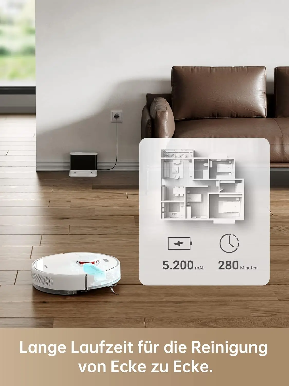 dreame10s vacuum robot aspirapolevere auto 5000Pa vacuum robot with LDS navigation, 280 minutes running time max, app control