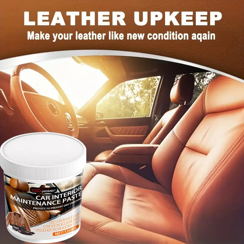 

Крем для придания блеска коже 150 мл: ежедневный уход, высокий глянец, защита от выцветания и трещин для всех кожаных поверхностей в доме и автомобиле