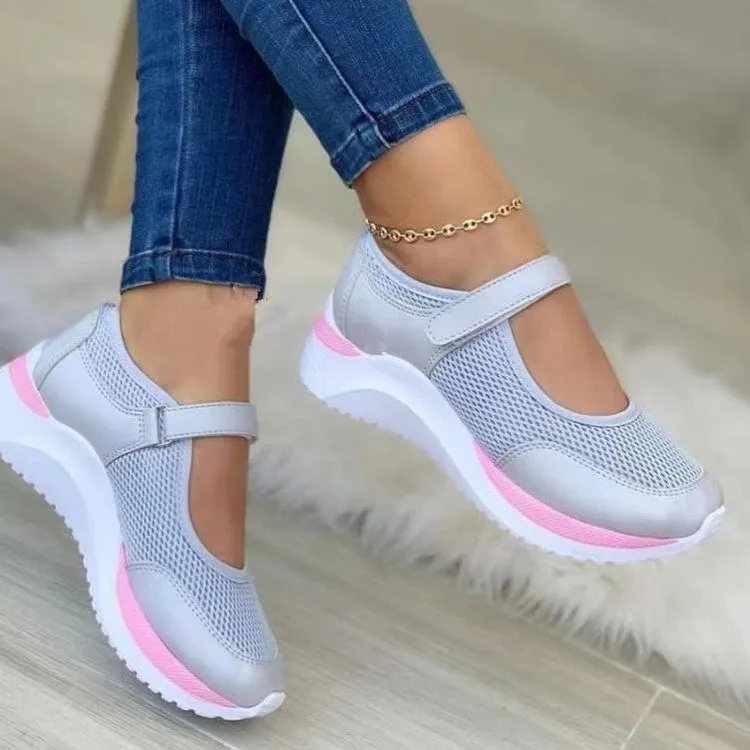 New Mesh Shoes Women Casual Platform Sneakers Travel Walking Footwear Large Size Vulcanized Shoes Zapatillas Mujer Plataforma