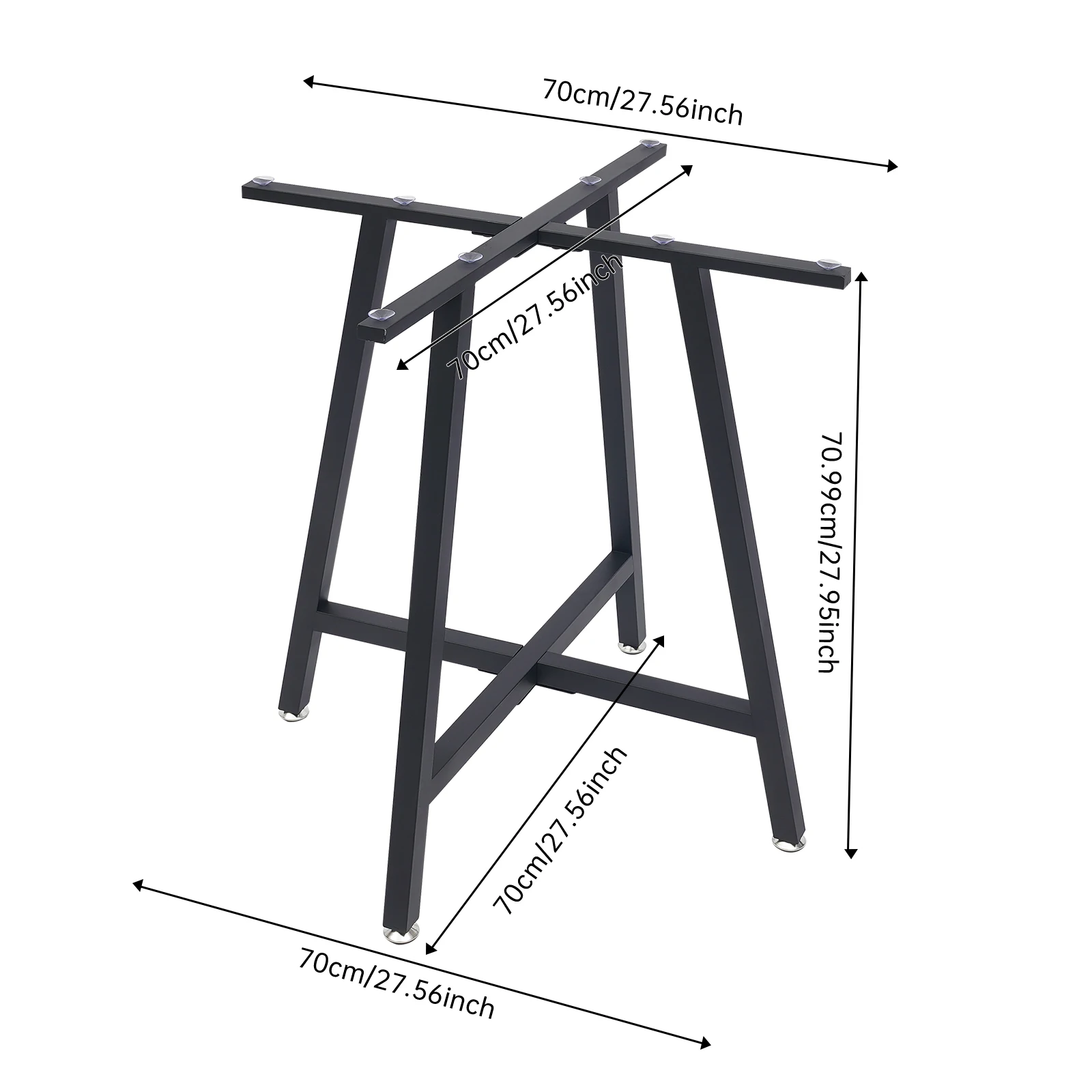

Coffee Table Base, Modern Dinning Table Base, Heavy Duty Desk Base Square Tube for Glass, Wood, Marble Top