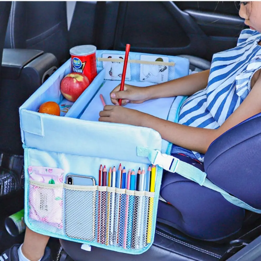 متعددة الوظائف صينية الوجبات الخفيفة الطفل مقعد السيارة صينية PVC الطعام حامل صينية مكتب الثور القماش سيارة صينية الجدول طفل صغير #4