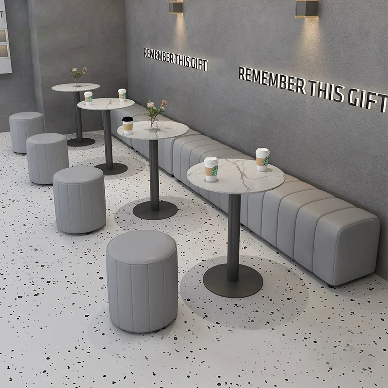 Card seat sofa against the wall Customized backless coffee restaurant drinking noodle shop Commercial