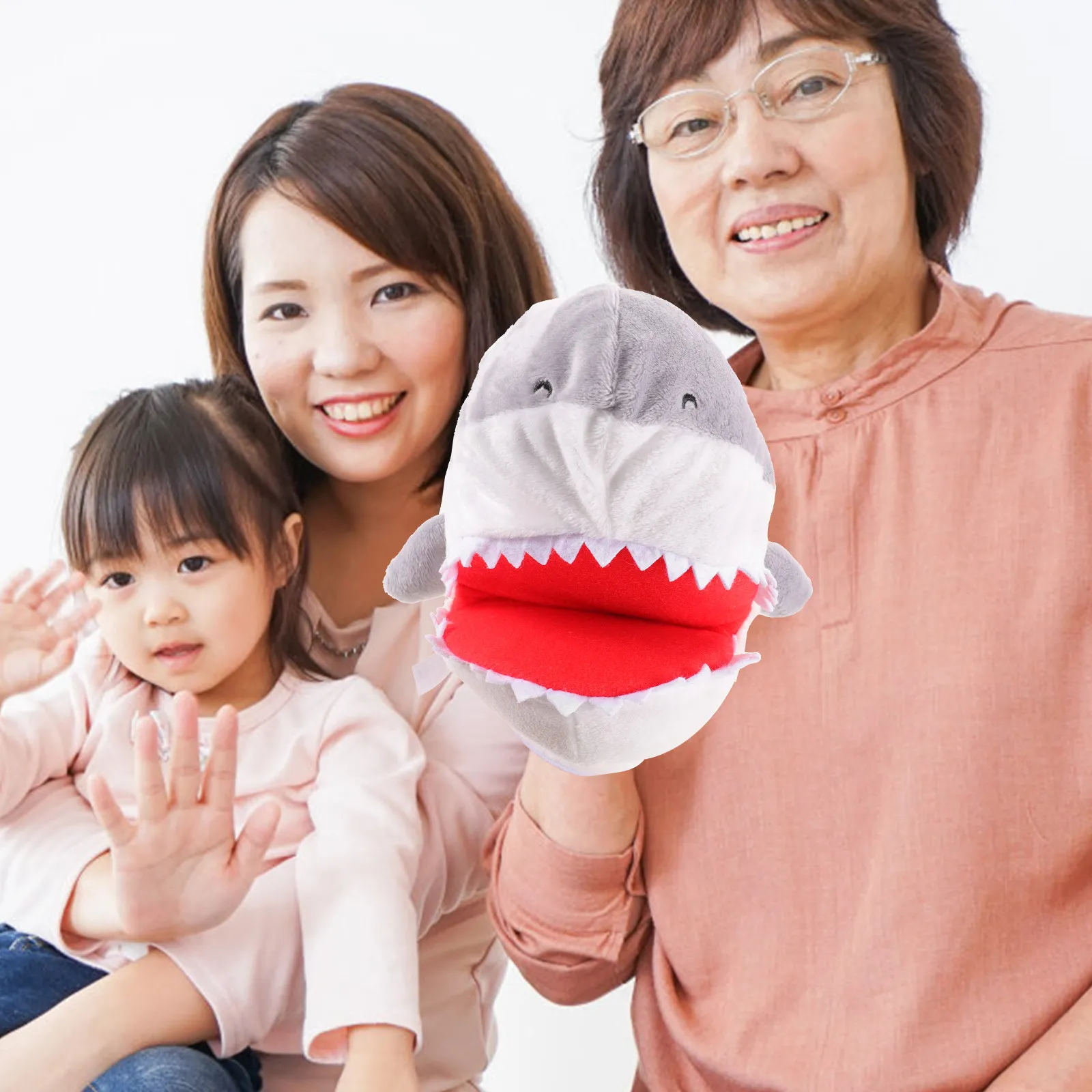 

Funny Shark Hand Puppet Movable Mouth Sea Animal Puppet for Kids Storytelling Early Learning Role Play Toddlers Boys Girls