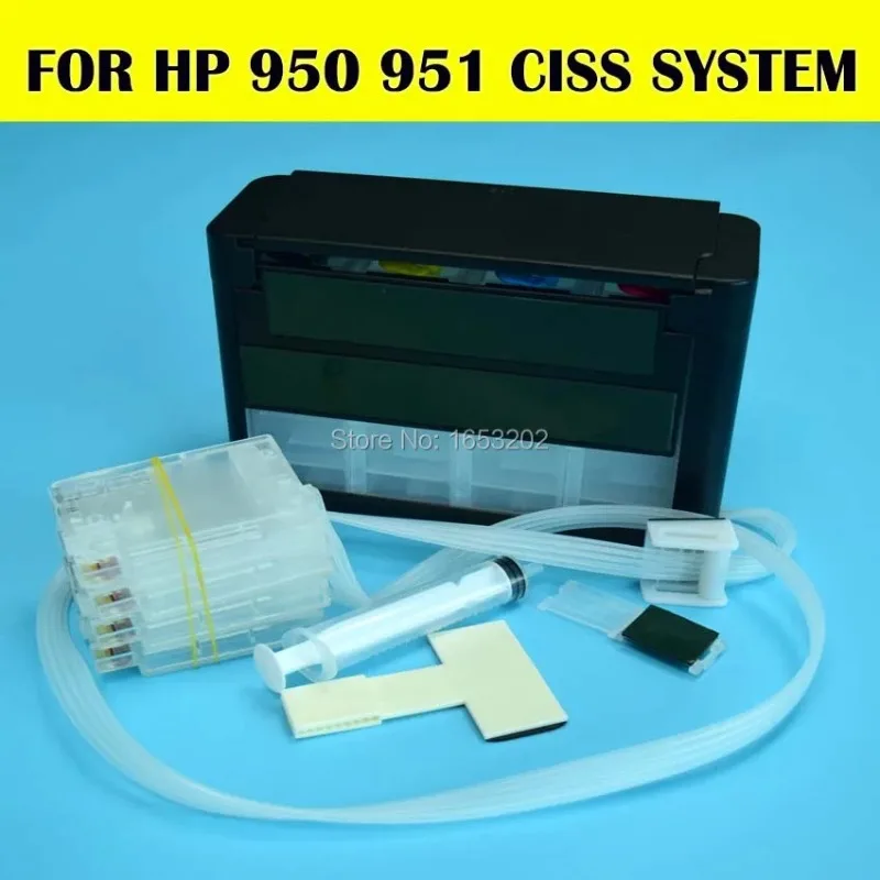 HP950 951 Ciss System For HP Officejet 8100 8600 8615 8620 8625 8630 8635 276dw 251dw Plotter With Auto Reset Chip