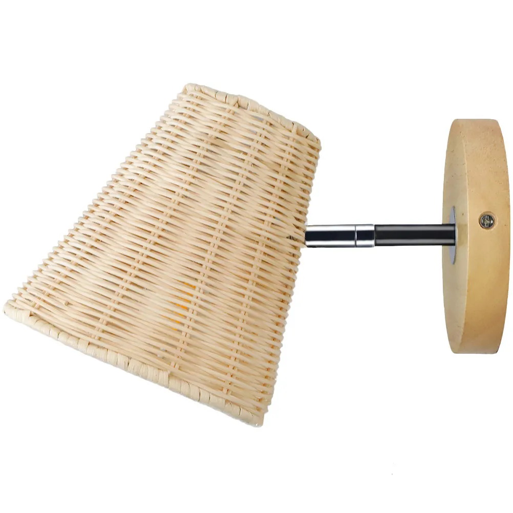 

Rattan Lamp Rustic Style Simple Wall Light For Bedroom Living Room Hallway Home Hotel Bar Wall Mounted Sconce Lighting