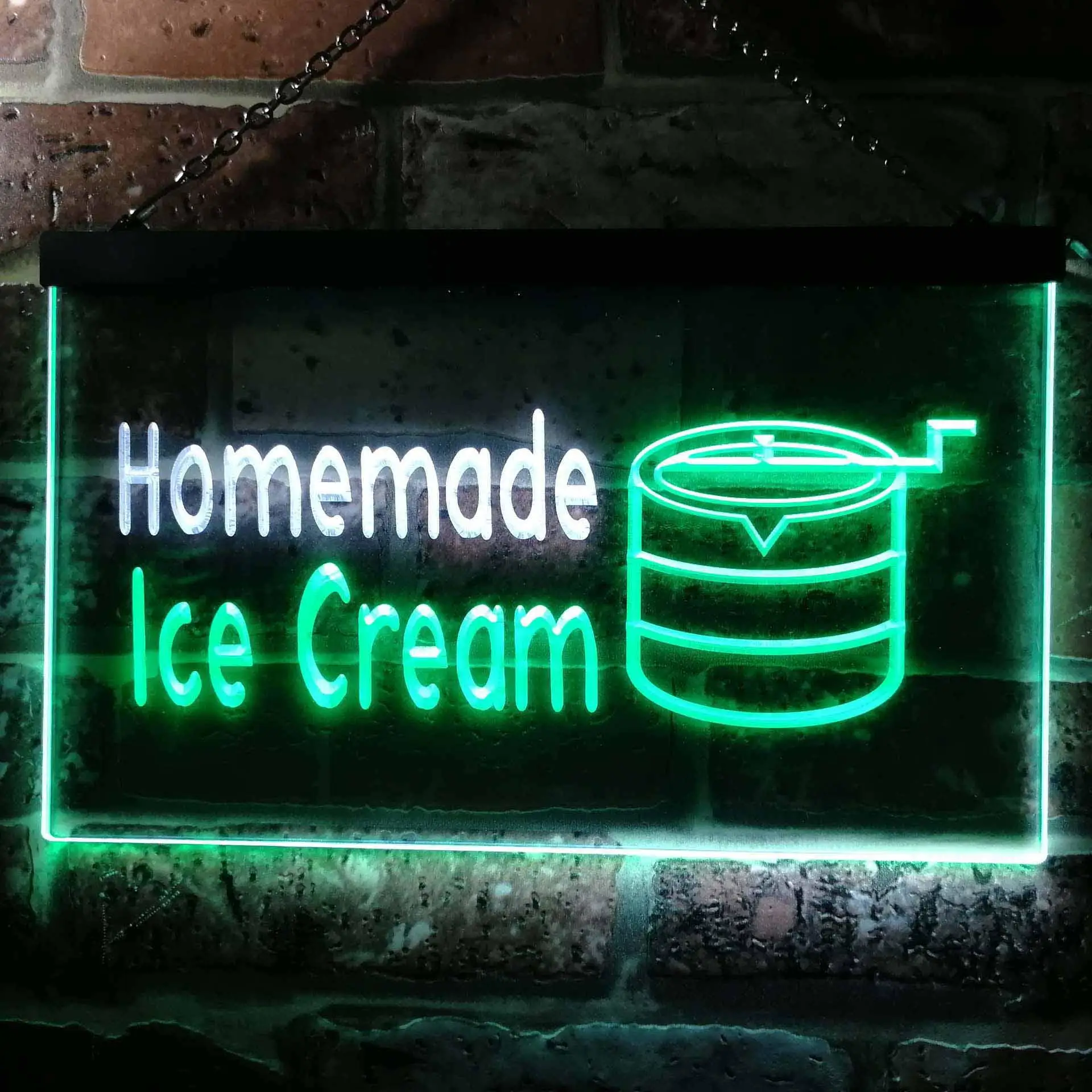 

Home Made Ice Cream Dual Color Led Neon Sign st6-i0518