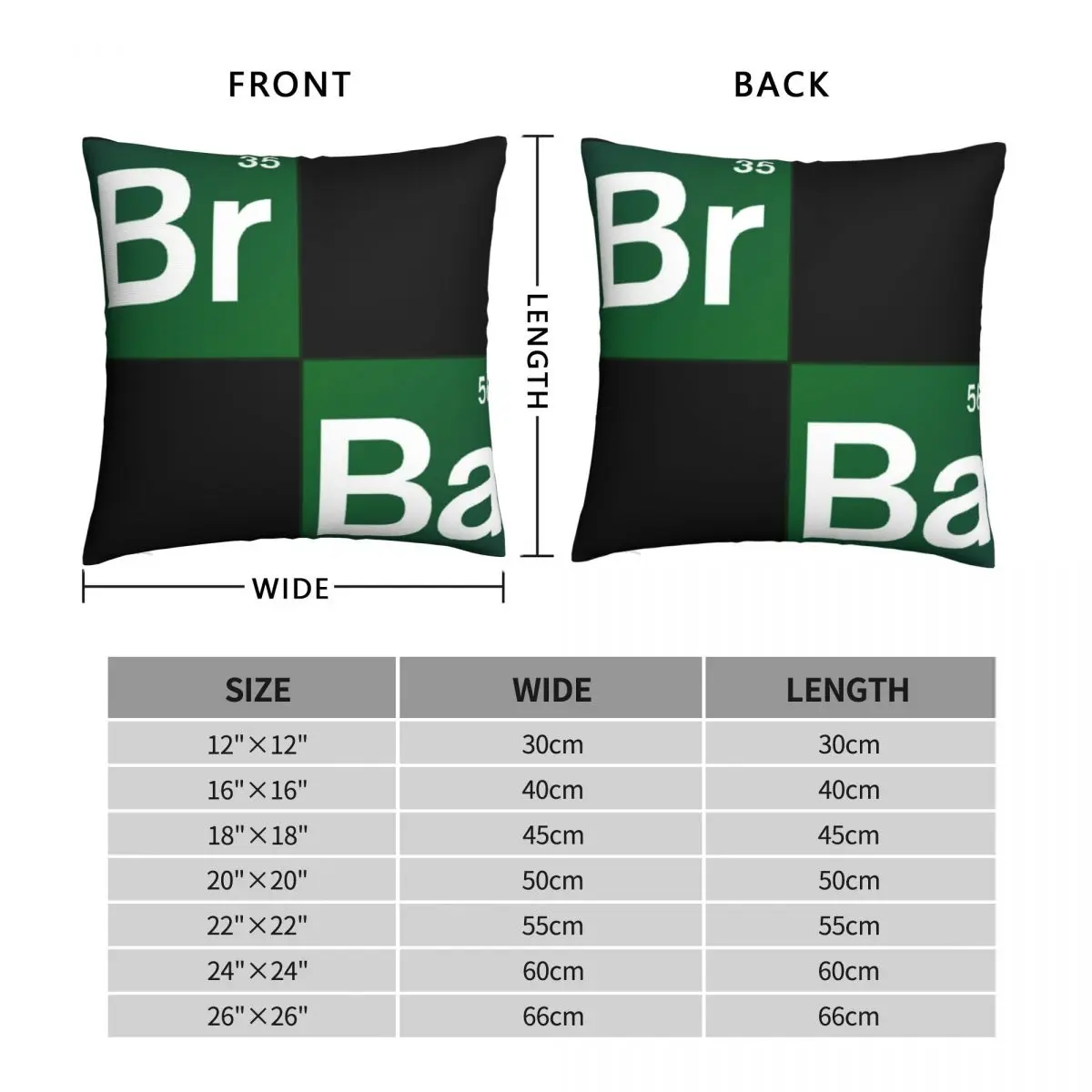 Breaking Bad Elements Pillowcase Polyester Linen Velvet Pattern Zip Decor Pillow Case Car Cushion Cover Wholesale