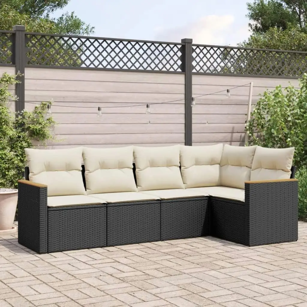 

Modular Black PE Rattan Large Garden Sofa Set Outdoor Furniture Seating for Patio and Backyard Relaxation
