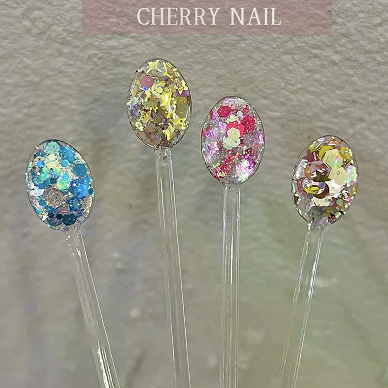 Nail Glitter Sequins 3d Laser Nail Art Flakes Colorful Confetti Sticker Manicure Supplies Make Up Diy Decals Decoration