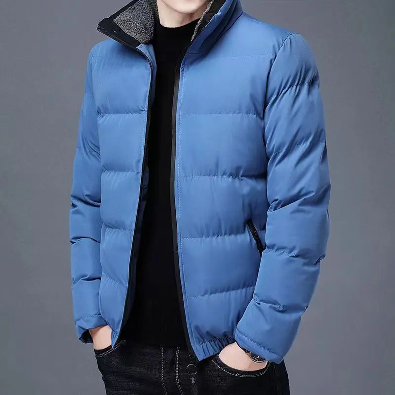 

2022 new arrival winter jacket fashion stand collar Parka Coat MenThick Warm Mens Windproof Male Down cotton jacket Mens Parkas