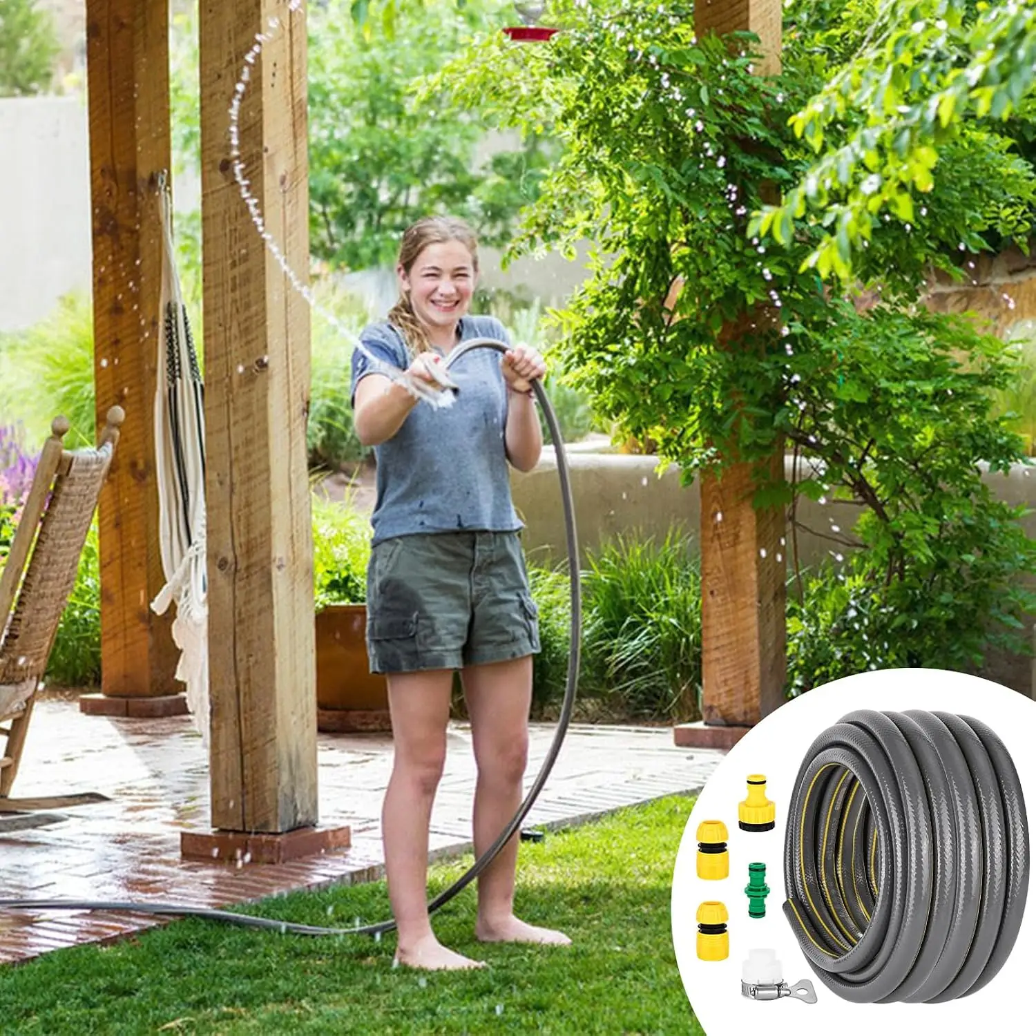 High Pressure Garden Hose Flexible Water Hose Anti Burst Suitable For Car Washing And Garden
