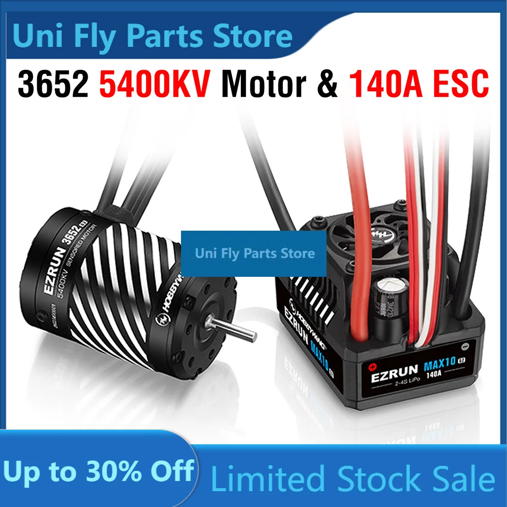 HobbyWing Brushless Motor and ESC MAX10 G2 80A 140A 3652 3665 G3 Motor For 1/10 RC Car
