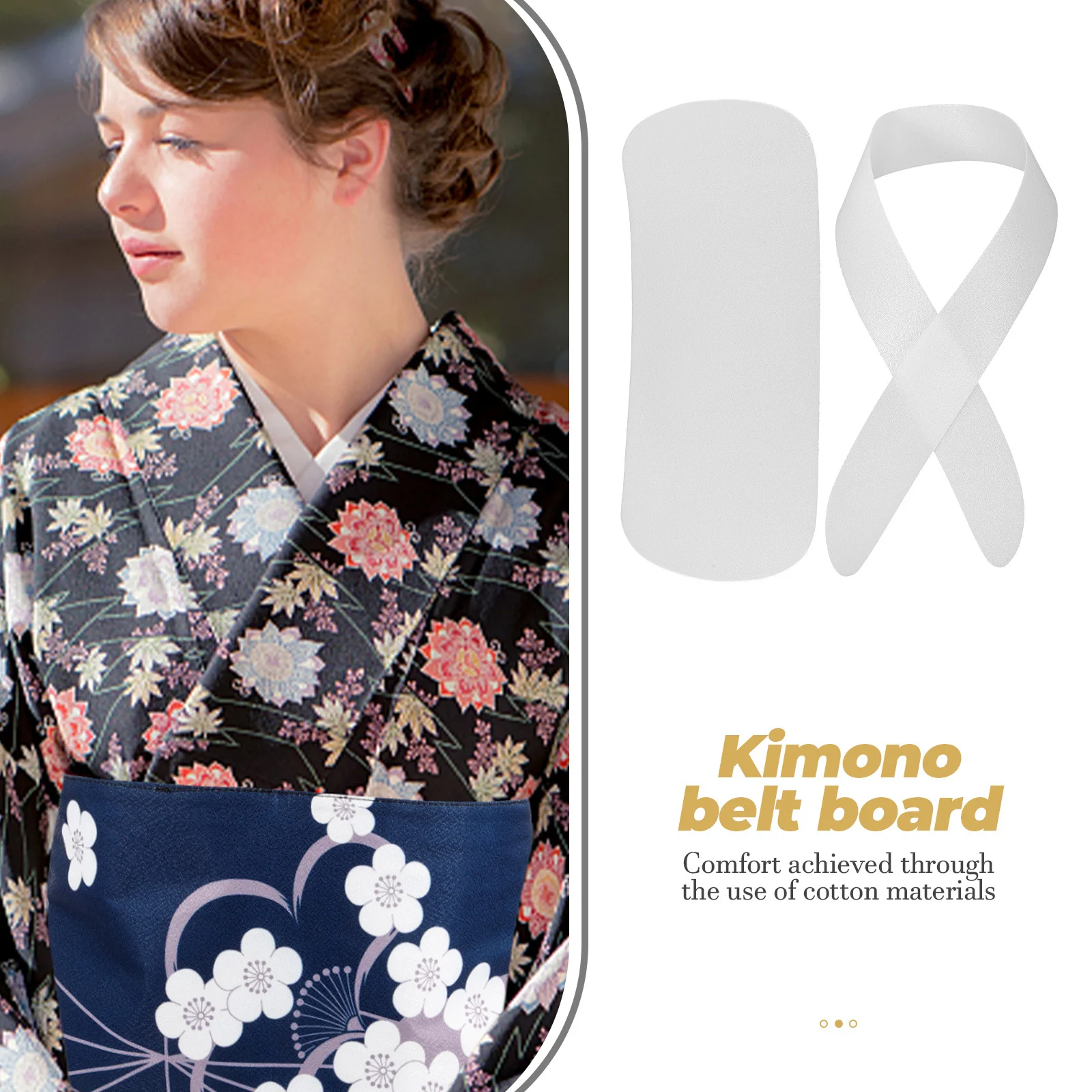 1 Satz 1 Set japanischer Kragenkern weiße Kimono-Gürtelplatte für Frauen Kimono-Kragen-Zubehör Kleid Krawatte Kleidung Dekoration