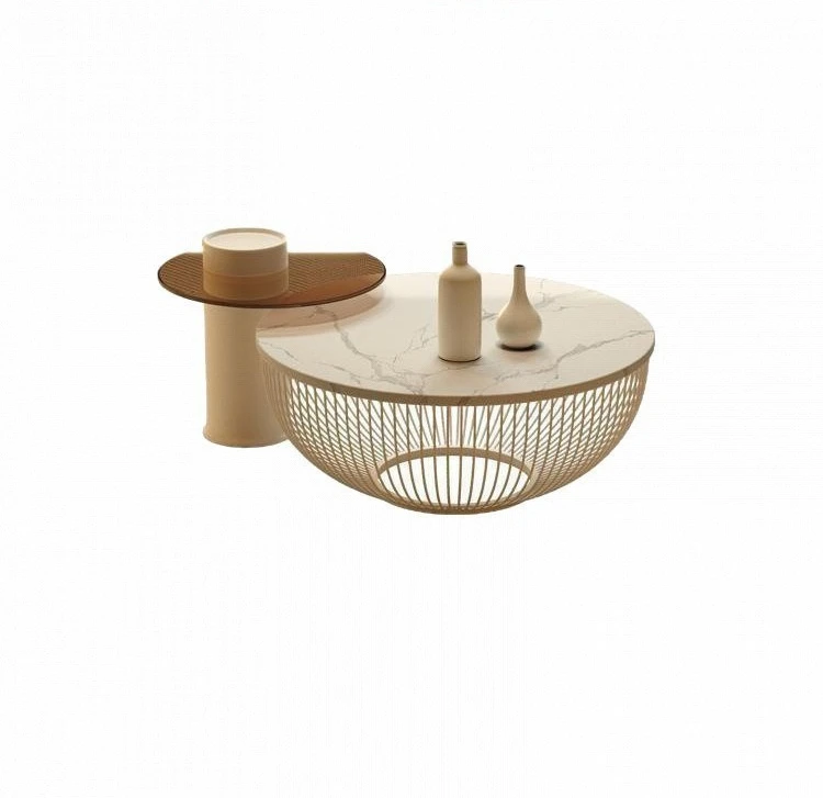 

Internet celebrity creative cream wind small apartment coffee table living room home simple