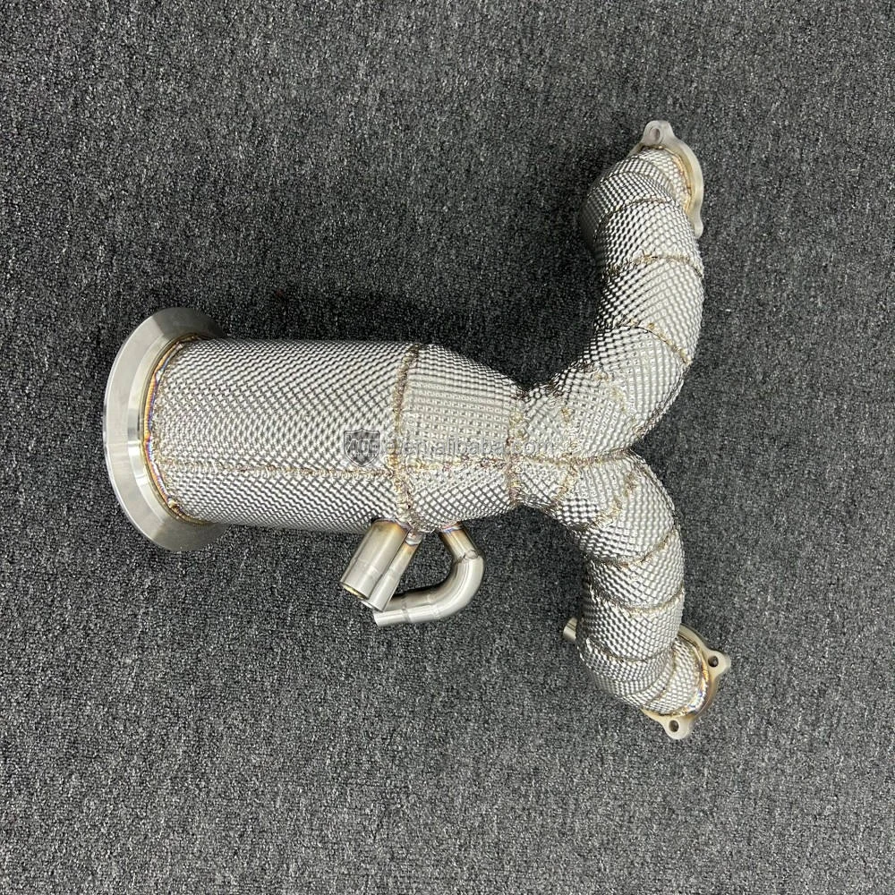 Image of ACE für Audi Q7 Q8 3.0T Porsche Cayenne 3.0T 2020- Downpipe mit Hitzeschild Edelstahl-Rennabgasanlage