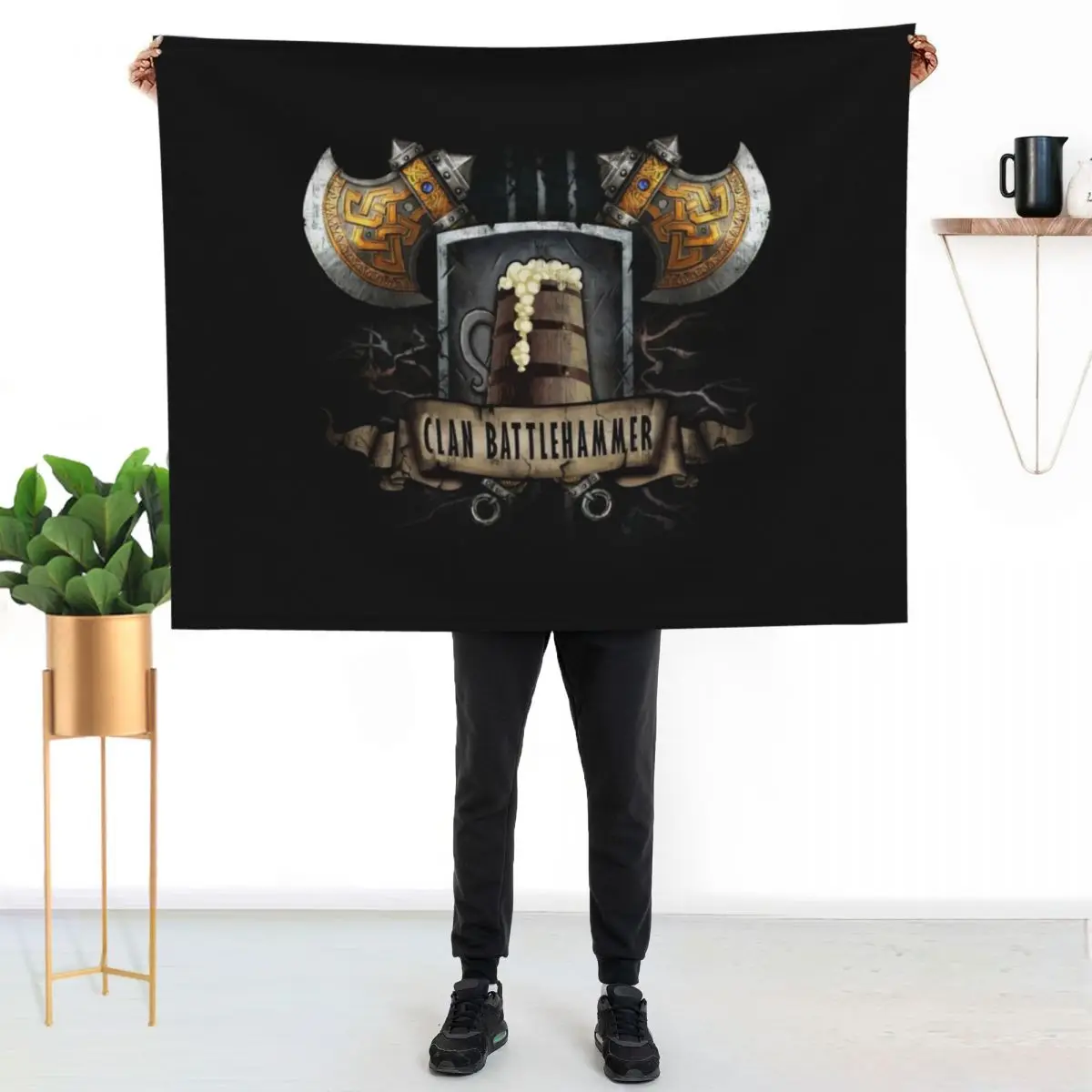 

Clan Battlehammer Mithral Hall Dwarf Faerun Fourthpeak Frost Hills Throw Blanket Cozy Microfiber Throw Blanket for Home Bedroom