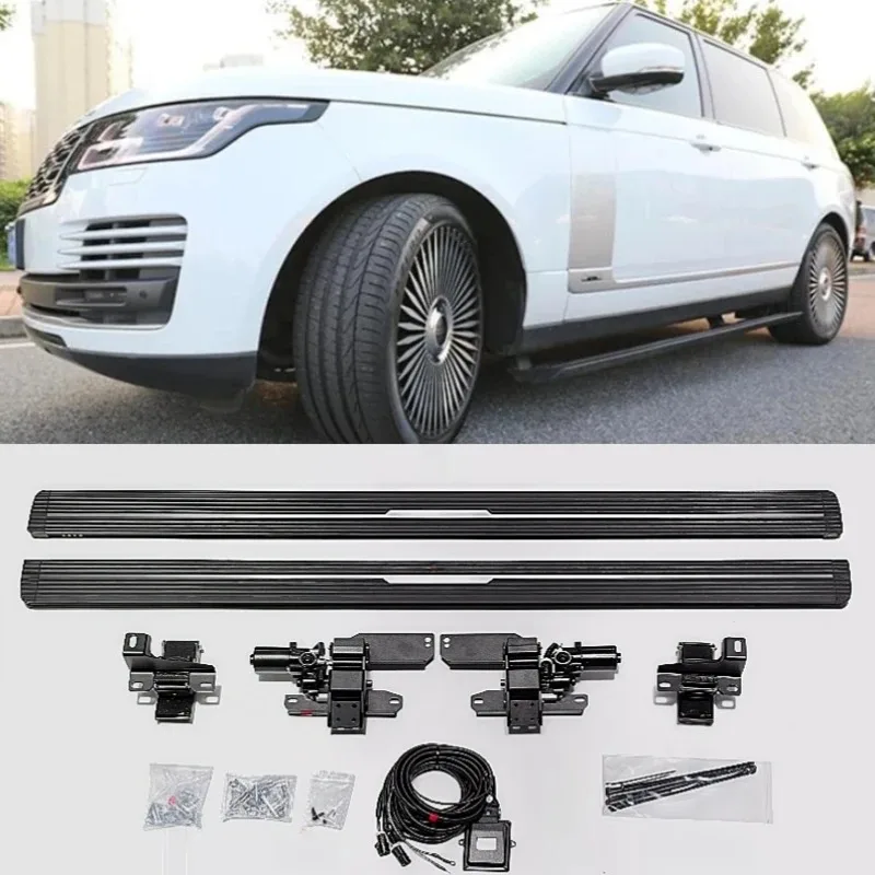 Electric Running Boards Side Step for Land Rover Range Rover L405 2013-2021 Motor Switch Automatic Scaling Telescoping Aluminum