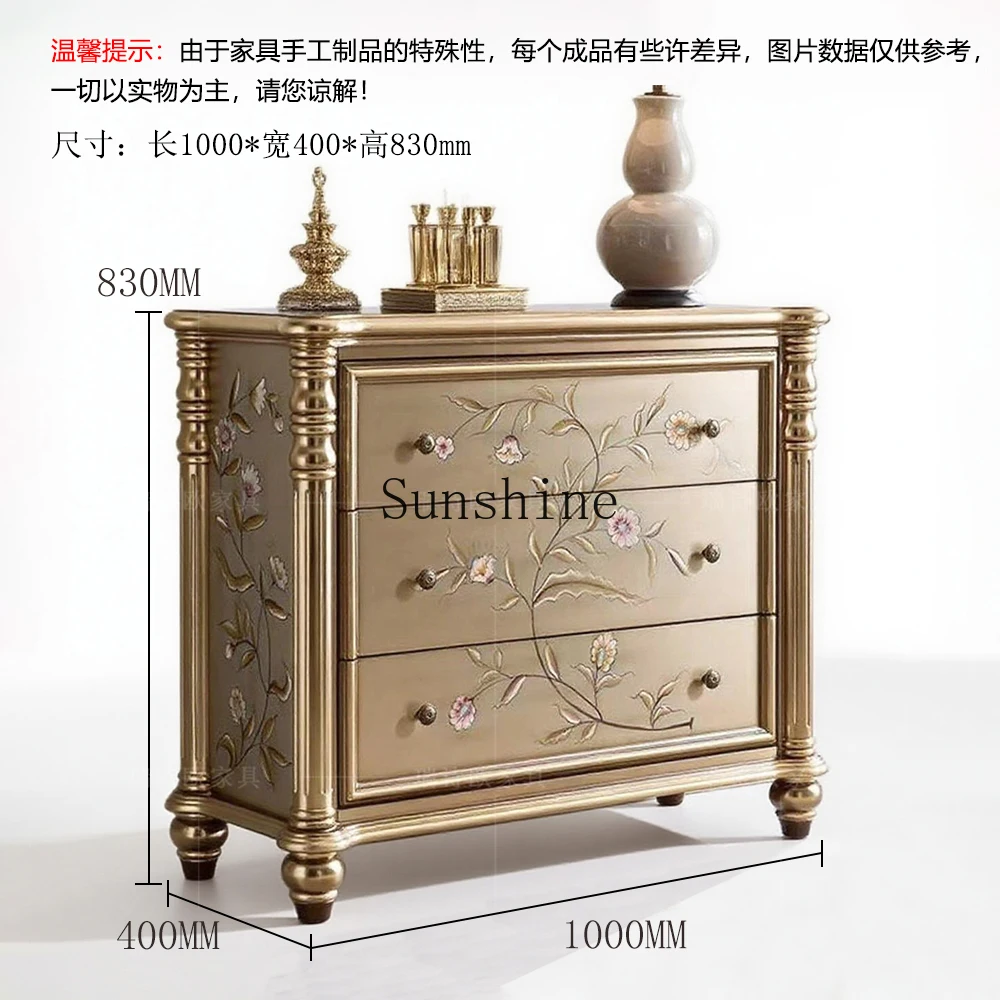 European style, painted aisle entrance, storage cabinet, solid wood storage, bedroom home against the wall