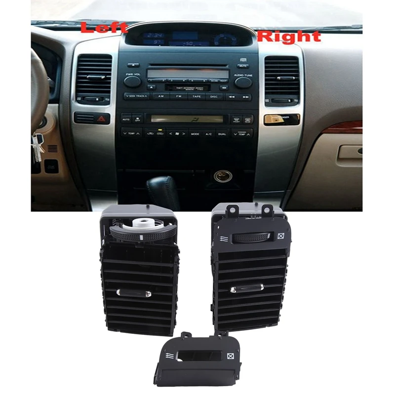 2Pcs Air Conditioner Air Vent Dashboard Air Vent For Toyota Land Cruiser Prado 120 FJ120 2003-2009 Accessories