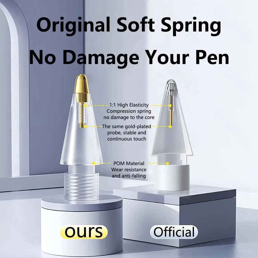 

Replaceable Pencil Tips Shockproof Portable Stylus Nib Anti-scratch PP Lining Tablets Pen Nibs for Apple Pencil for Apple Pencil
