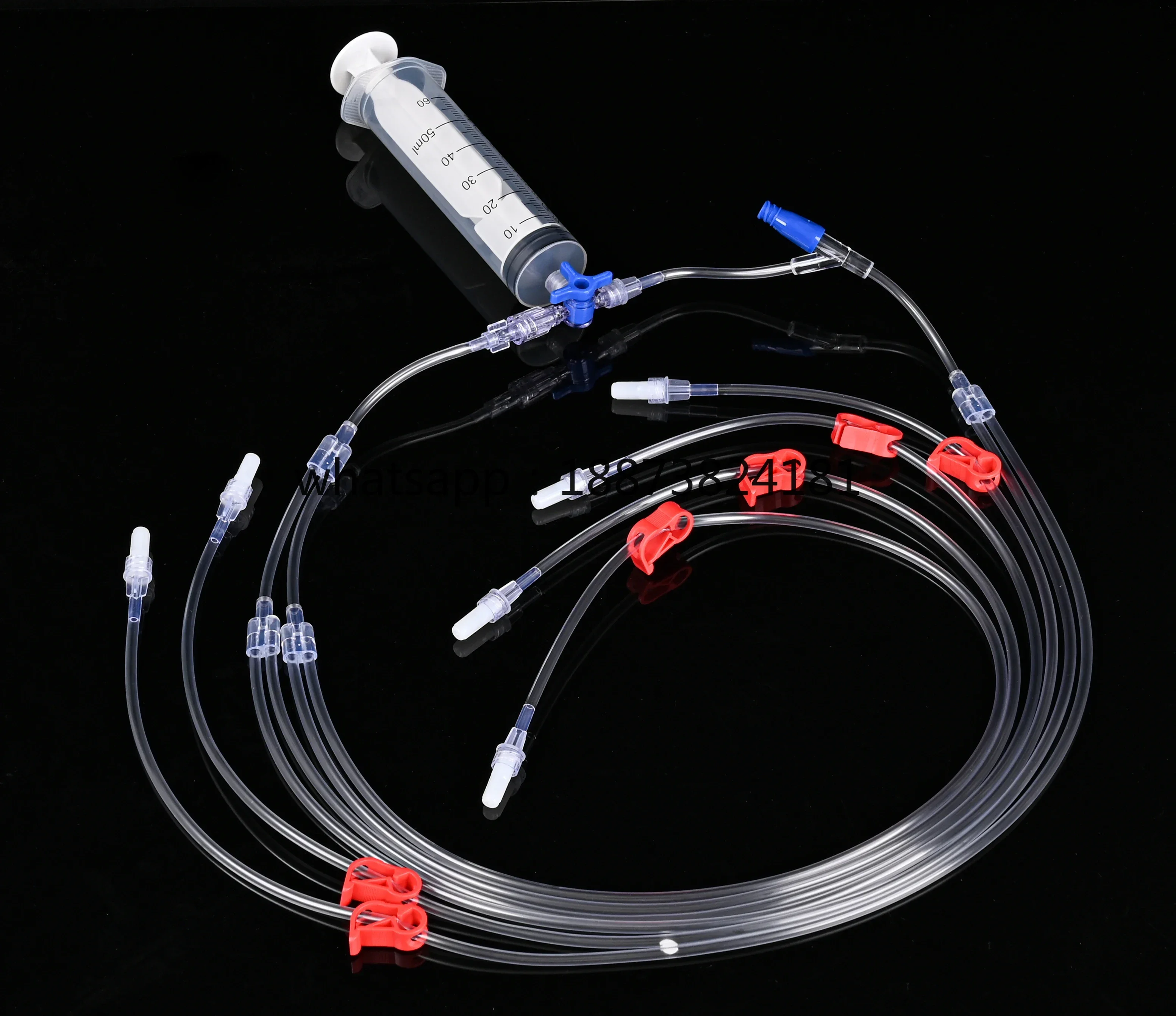 Manifold Tubing Set Sub-system 5-ways With Pinch Clamp  PVC Tubing  fast shipping