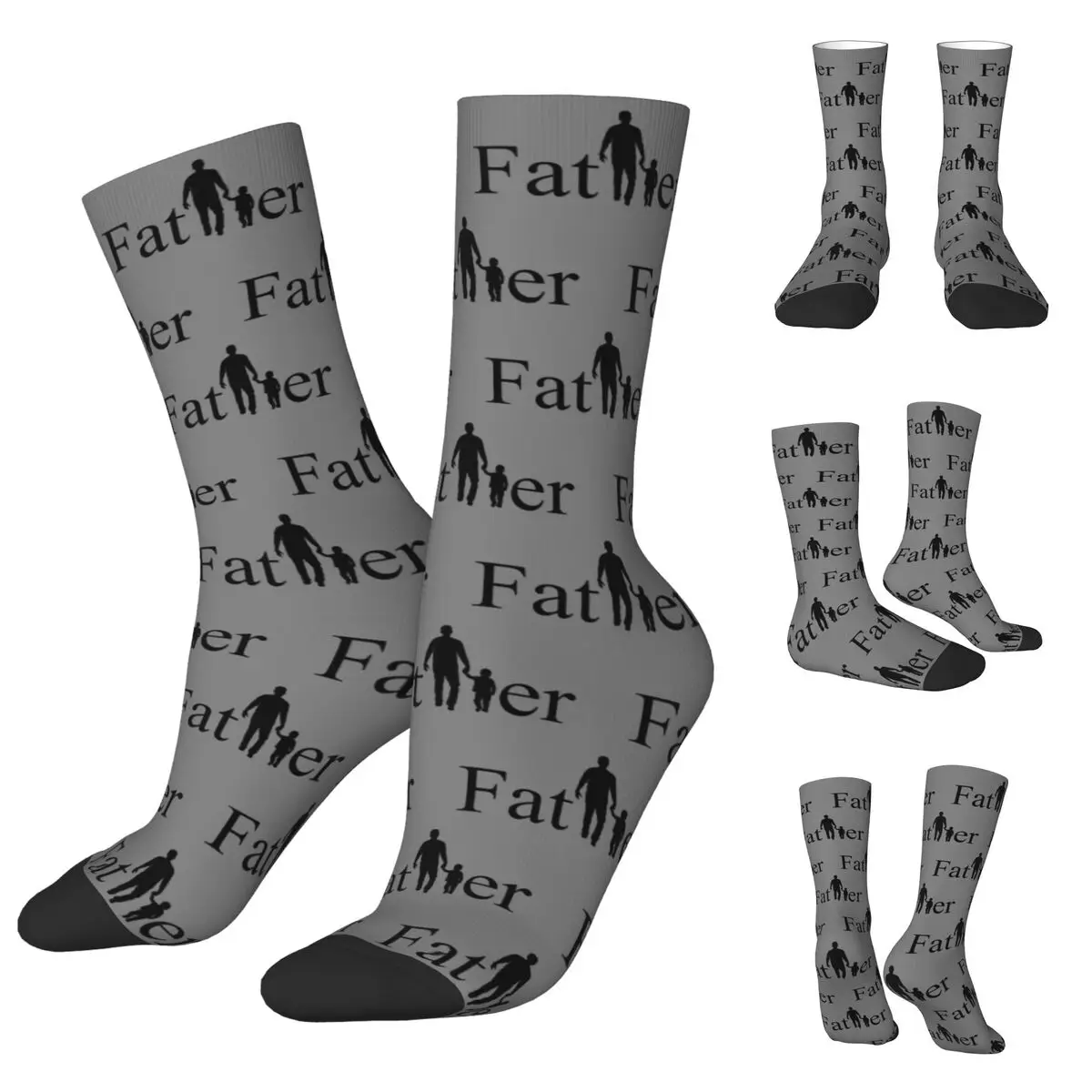 

3D printing cosy Unisex Socks,Hip Hop Super Dad Interesting Four Seasons Socks