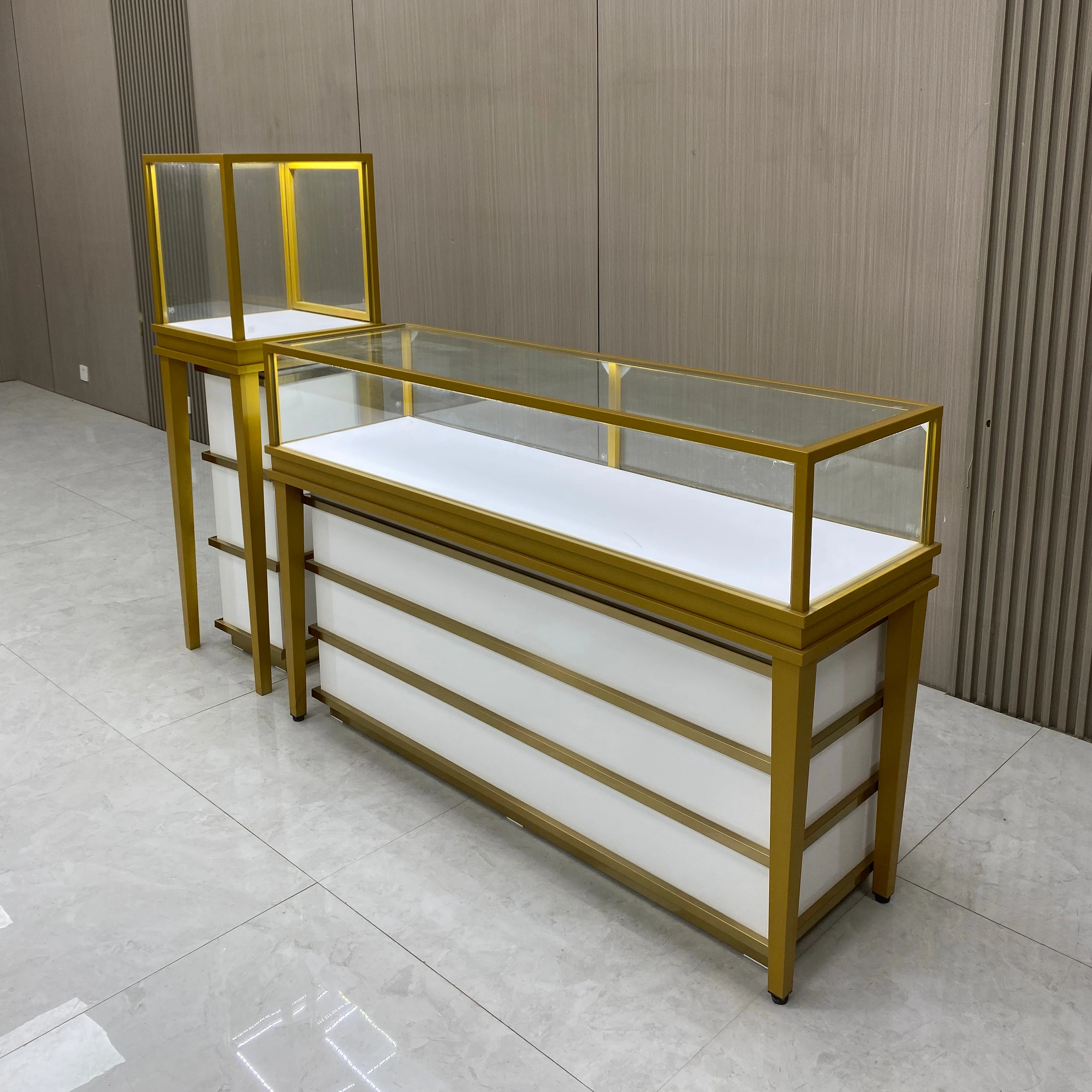 Custom.LED Lighting Jewelry Display Showcase Cabinet Interior Design Ideas for JEWELRY STORE COUNTER & SHOP