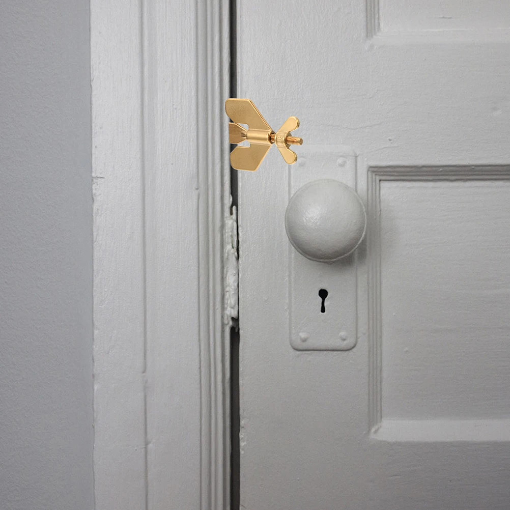 

2 pcs Portable Door Lock Home Security Devices Stainless Steel Travel Hotel Locker Single Living Dormitory Door Stopper