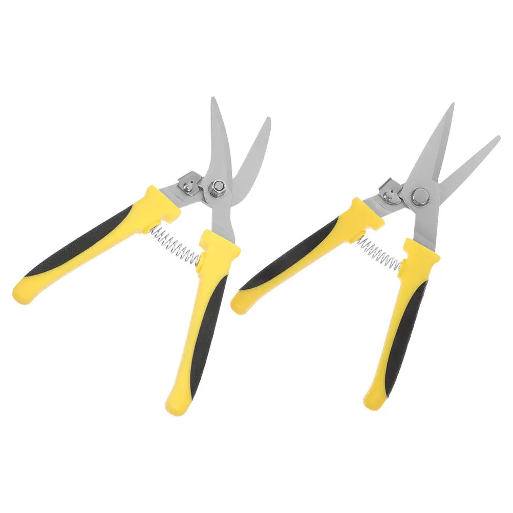 

2Pcs Industrial Tin Snips for Metal Cutting Sharp Stainless Steel Blades Ideal for Sheet Metal Wire Garden Trimming Shears Tools