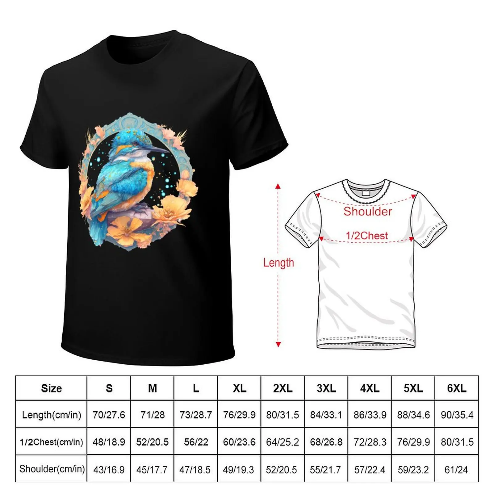 Kingfisher Heaven T-Shirt sweat anime stuff Blouse outfits for men