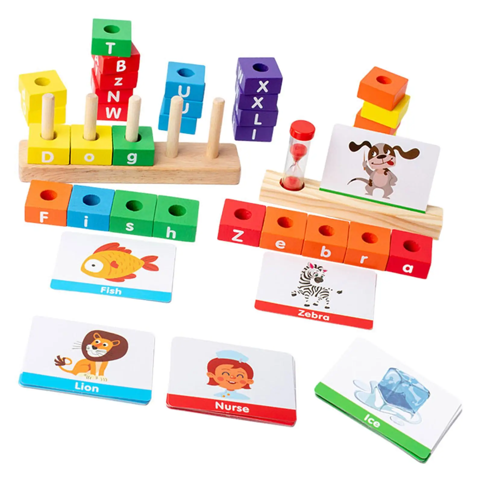 Letter Spelling Block Toy Intelligence English for Teens Toddler Boys Girls