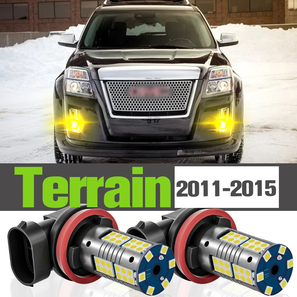 

2x LED Fog Light Accessories Lamp For GMC Terrain 2011-2015 2012 2013 2014