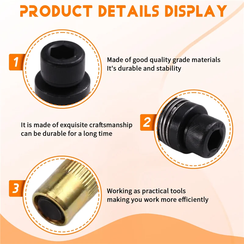 ABJO-Hand Rivet NUT เครื่องมือมือโลดโผนเครื่องมืออะแดปเตอร์ถั่วเครื่องมือสําหรับถั่ว M3 M4 M5 M6 M8 M10 M12 Riveter เครื่องมือ