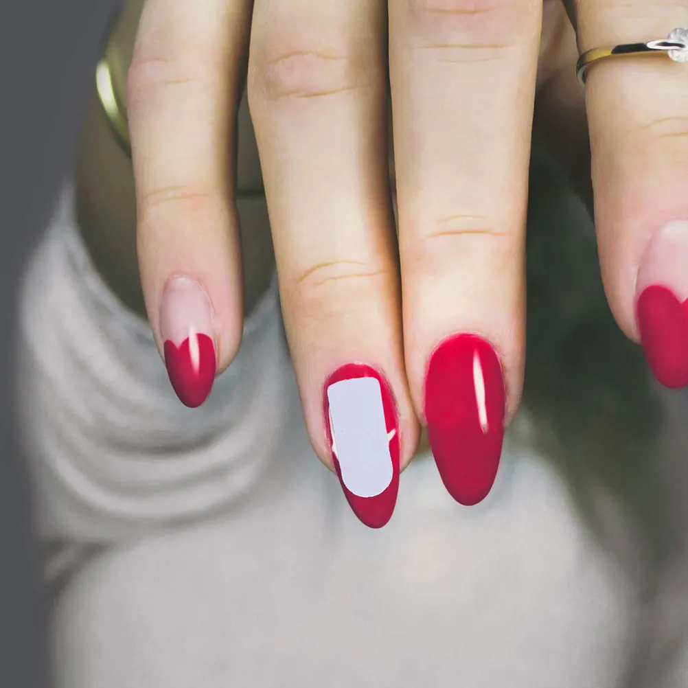 

6 листов, белые самоклеящиеся шелковые защитные наклейки для ногтей, долговечные усиленные инструменты для дизайна ногтей