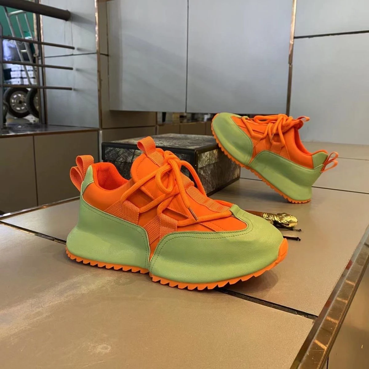 

Large Size Men's Casual Sports Shoes Spring Autumn 2025 New Style Dad Trendy Thick Bottom Heightening Old Dad Trendy Shoes